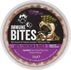 Paw Originals Immune Bites 65% Chicken & Duck 250g