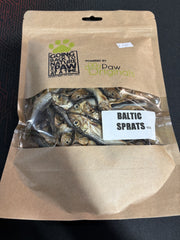 Paw Originals Baltic Sprats 100g 100% Dried Sprats Re-Sealable Bag